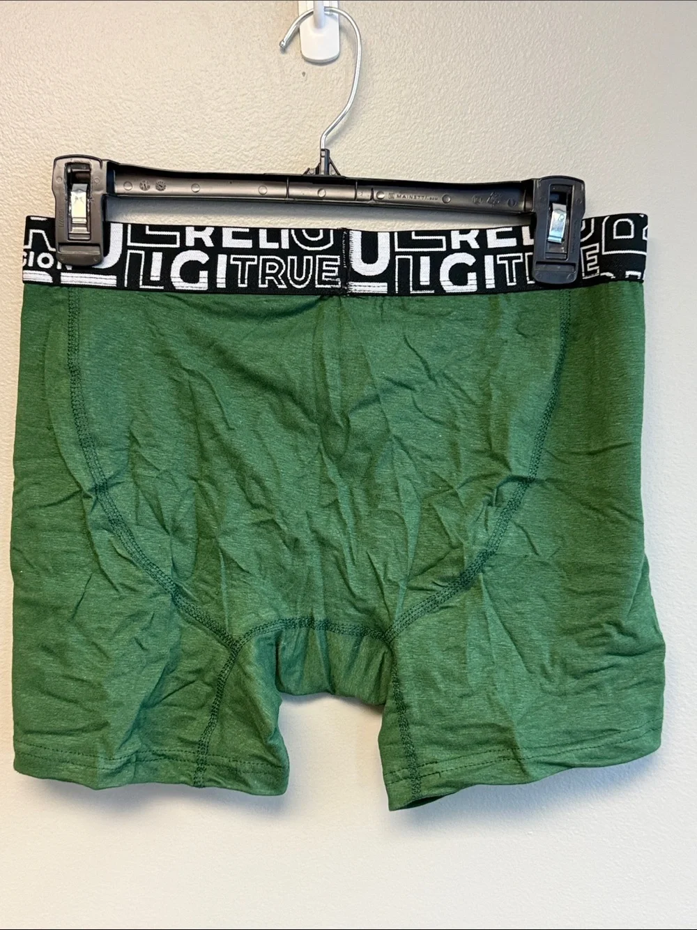 True Religion Men’s Green Boxer Briefs Logo Waistband Size Medium 32–34 NWOT